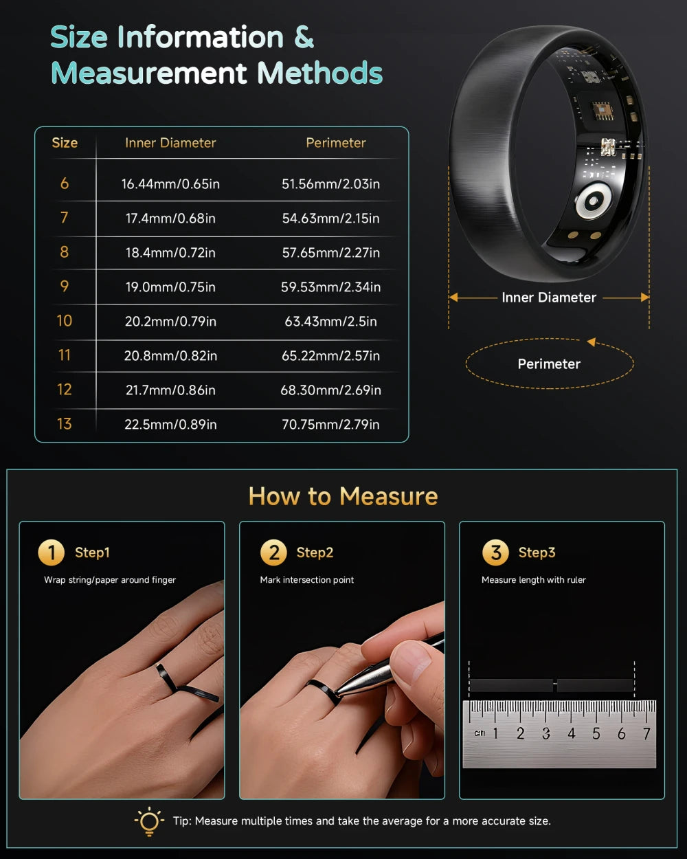 AURA Smart Fitness Ring  (50% Summer Super Sale)